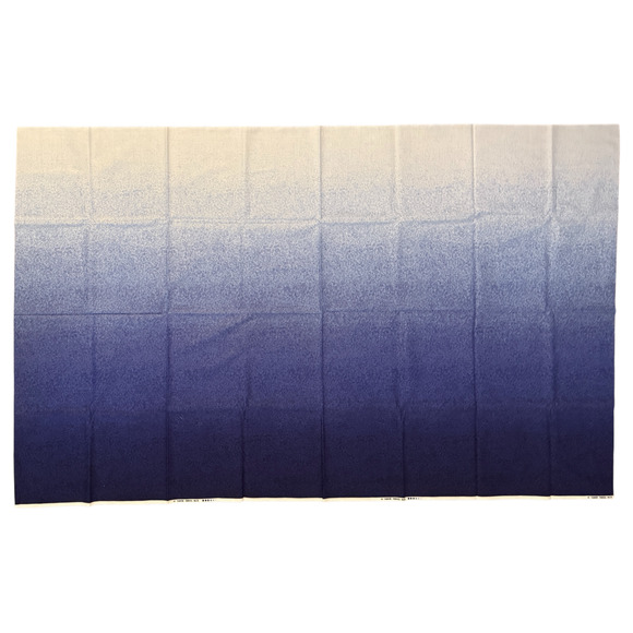 Ombre Fabric White to Blue Gradient Dots Hi Fashion 44" x 70" Cotton 1.88 Yards - Picture 1 of 9